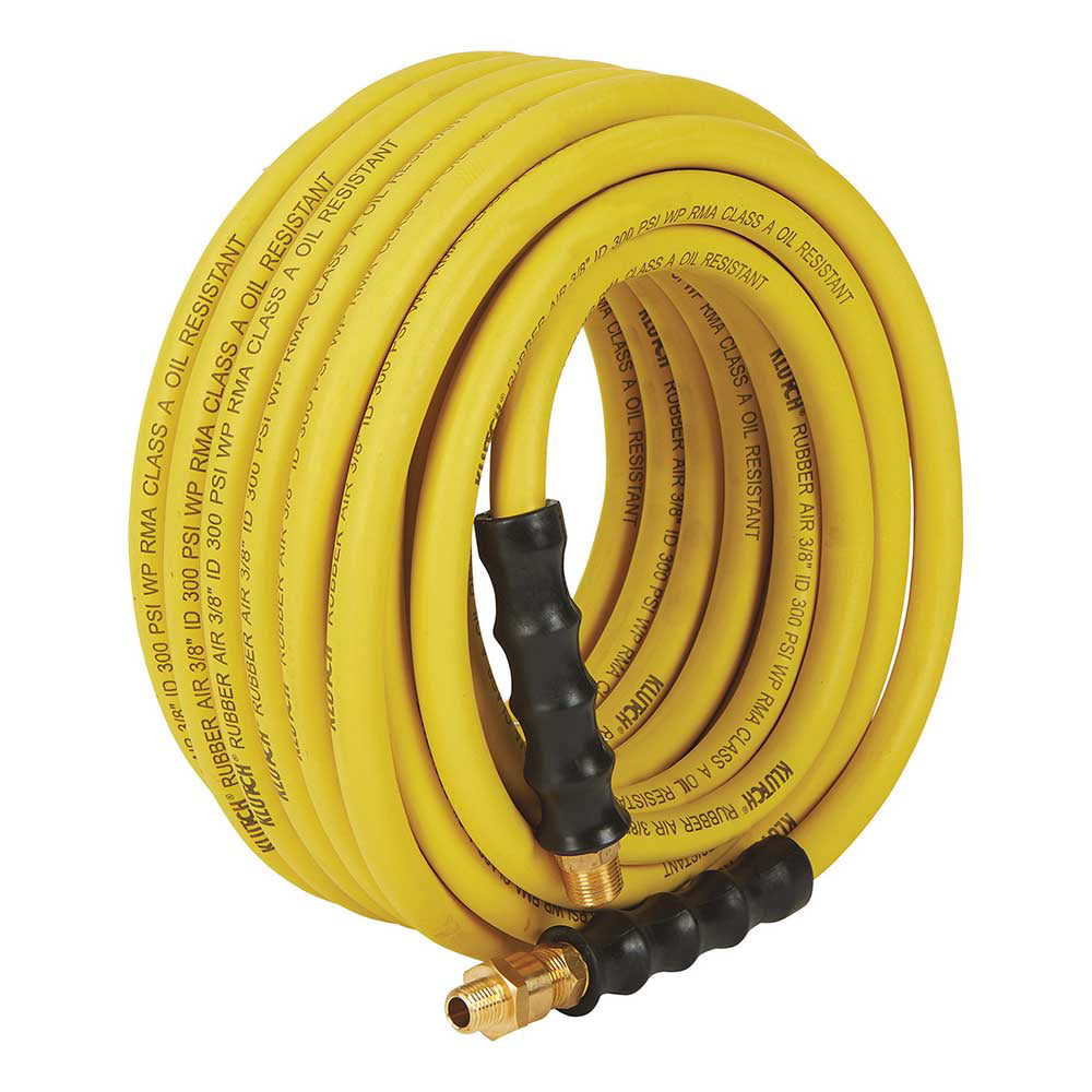 3/8" X 50' Klutch Rubber Air Compressor Hose With 3/8" To 1/4" Reducer (113460)