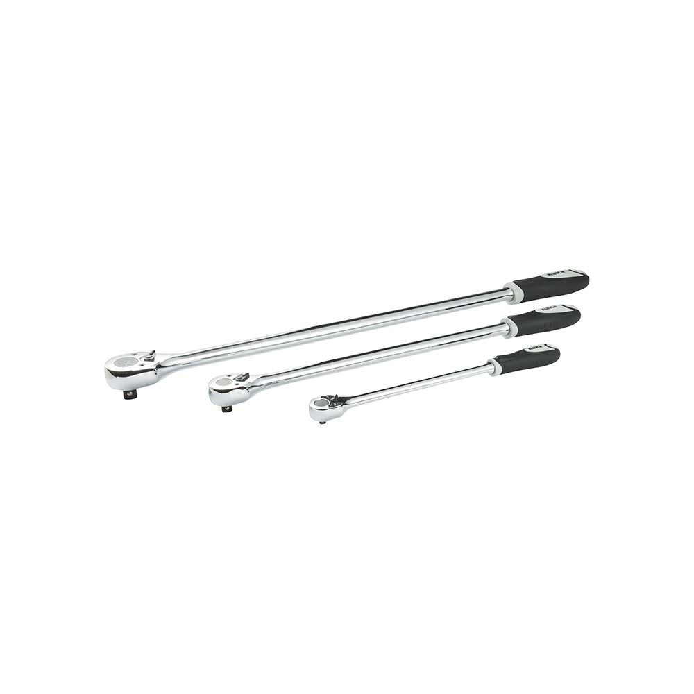 3 Piece 1/4", 3/8", 1/2" Klutch Extra-Long Rachet Set (52312)