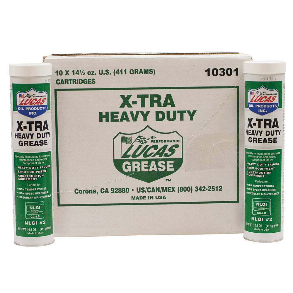 10 Lucas Oil X-tra HD Grease Ten 14.5 Ounce Tubes (Stens 051-535)