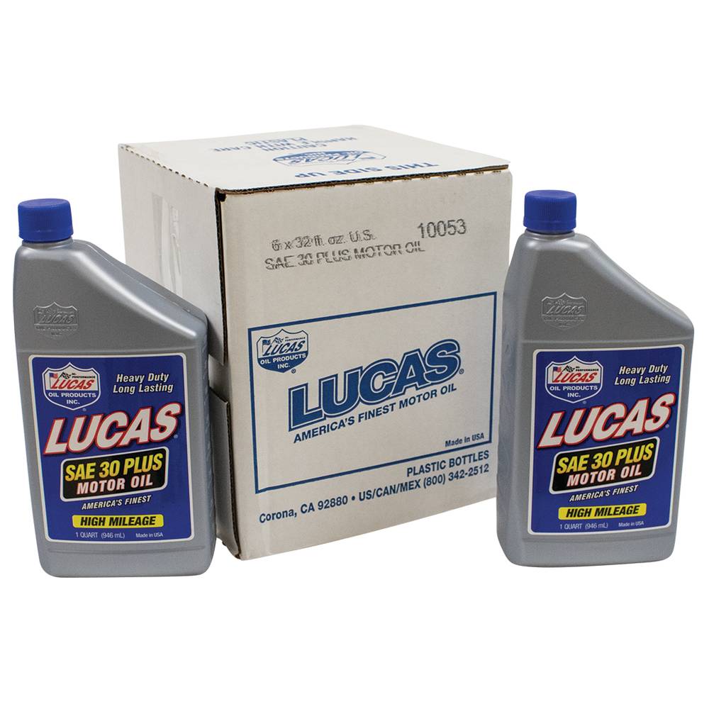 6 Lucas Oil SAE 30W Motor Oil SAE 30, Six 32 Ounce Bottles (Stens 051-559)