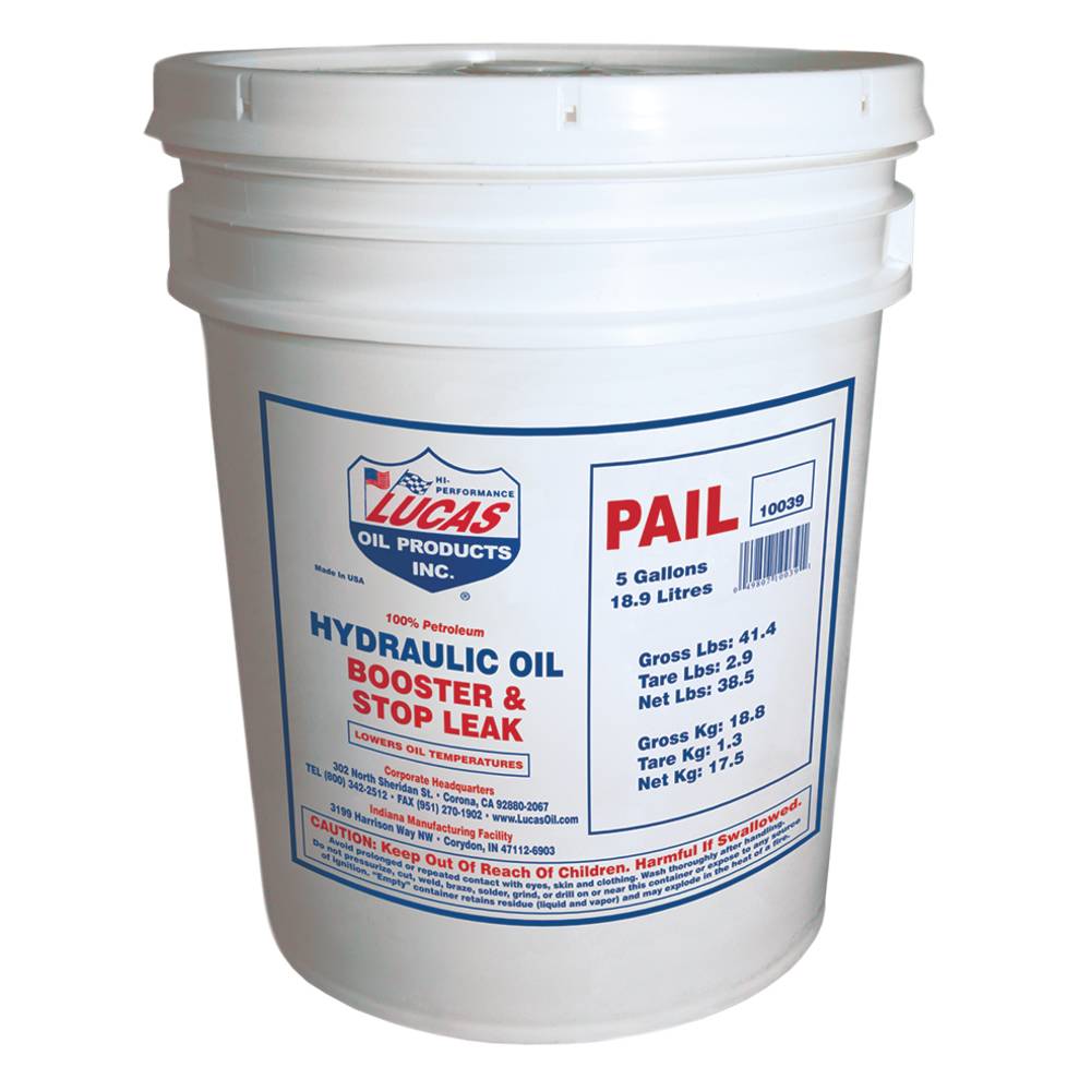 Lucas Oil Hyd Oil Booster and Stop Leak 5 Gallon pail (Stens 051-655)