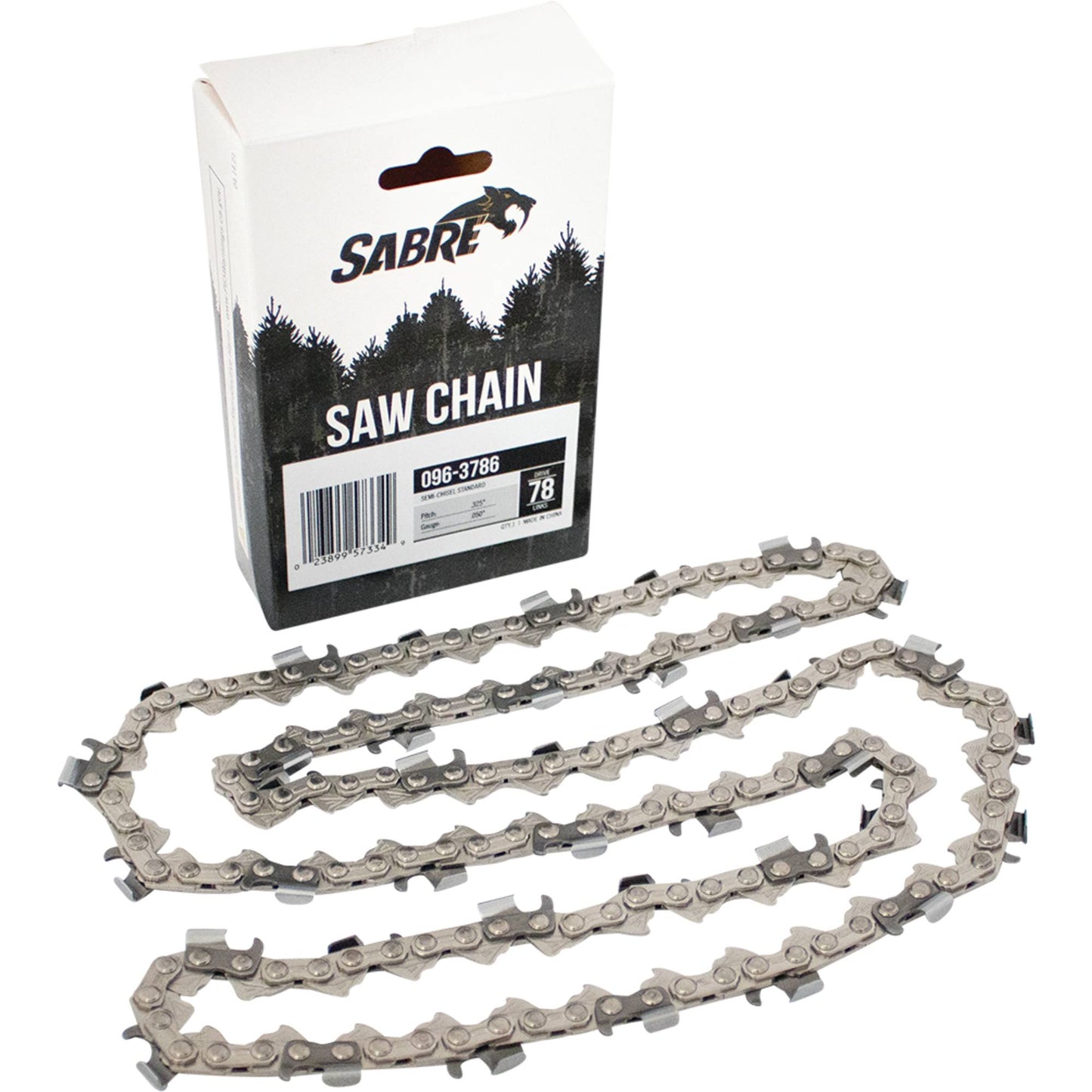 Sabre Chain Pre-Cut Loop 78 DL .325", .050", Semi-Chisel Standard (Stens 096-3786)