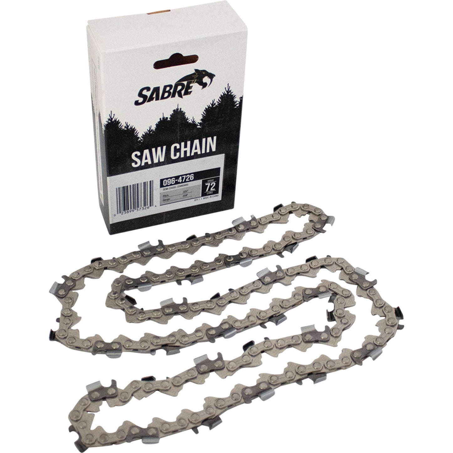 Sabre Chain Pre-Cut Loop 72 DL .325", .058", Semi-Chisel Standard (Stens 096-4726)