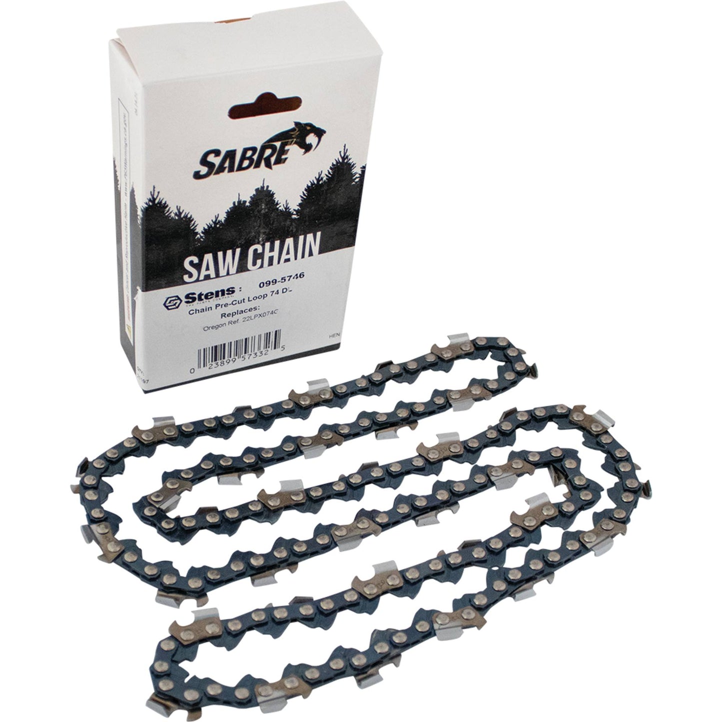 Sabre Chain Pre-Cut Loop 74 DL .325", .063", Chisel Standard (Stens 099-5746)