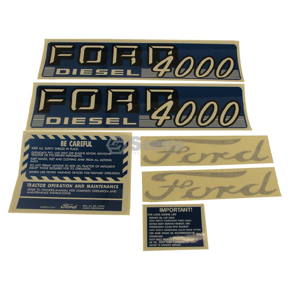 Atlantic Quality Parts Decal Set Ford/New Holland DKFD4000D6264 (Stens 1115-1545)