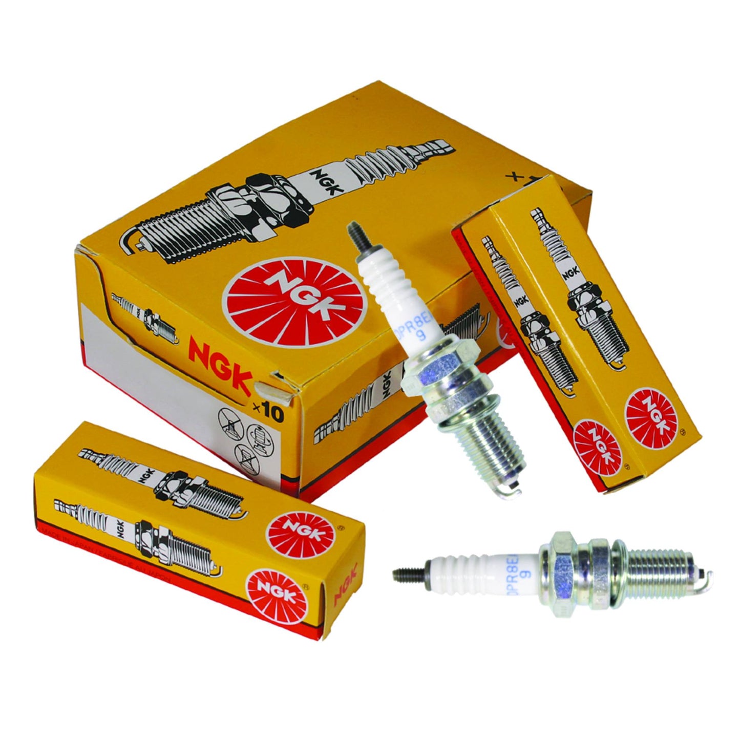 10 NGK Spark Plug NGK 4929/DPR8EA-9 (Stens 130-143-10)