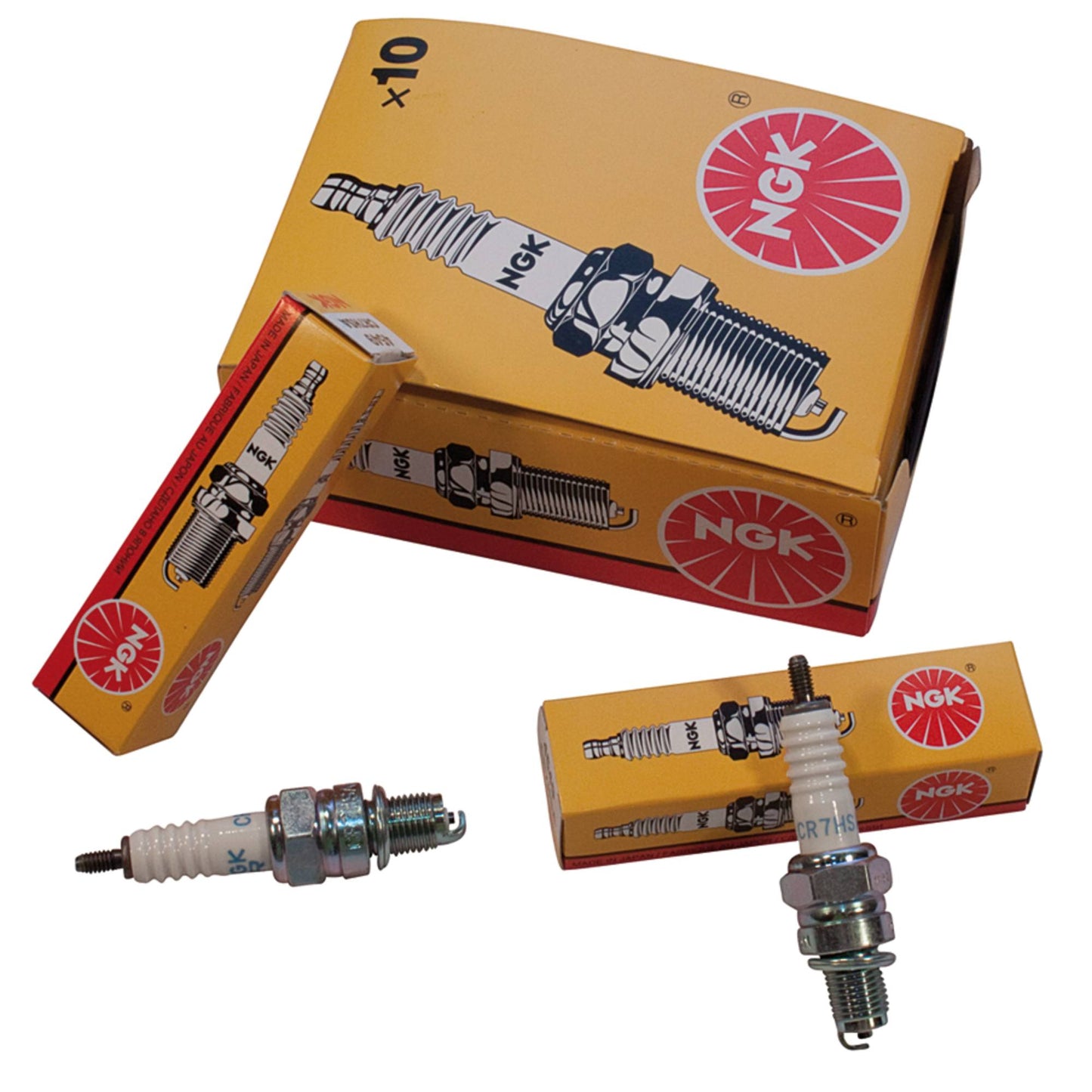 4 NGK Spark Plug NGK 4549/CR7HSA (Stens 130-182-4)