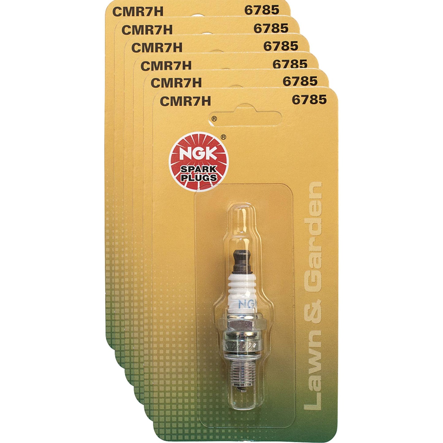 6 NGK Carded Spark Plug NGK 6785/CMR7H (Stens 130-216-6)