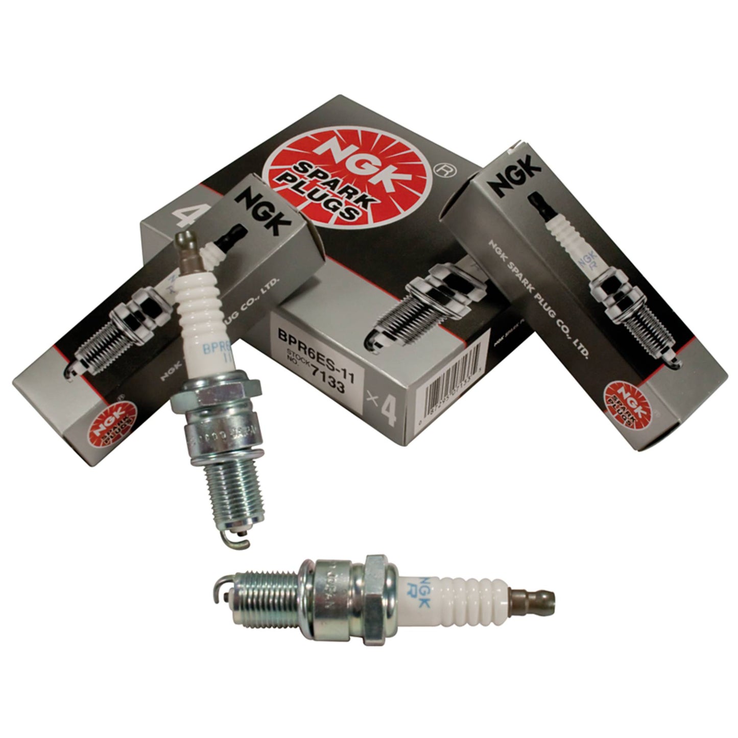 4 NGK Spark Plug NGK 7133/BPR6ES-11 (Stens 130-803-4)