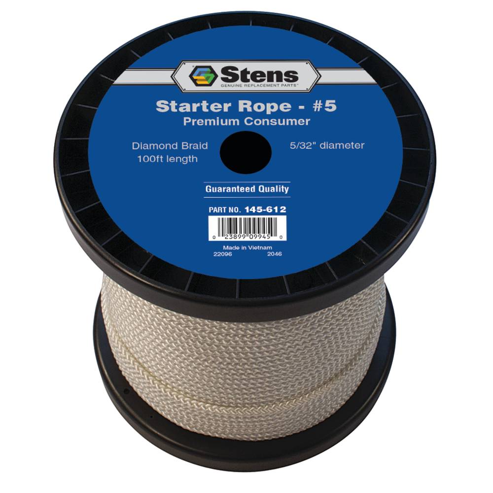 Stens 100'Diamond Braid Starter Rope #5 Diamond (Stens 145-612)