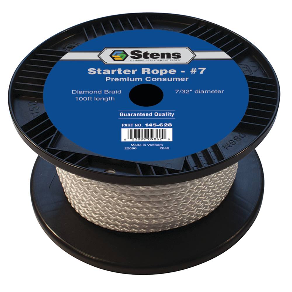 Stens 100'Diamond Braid Starter Rope #7 Diamond (Stens 145-628)