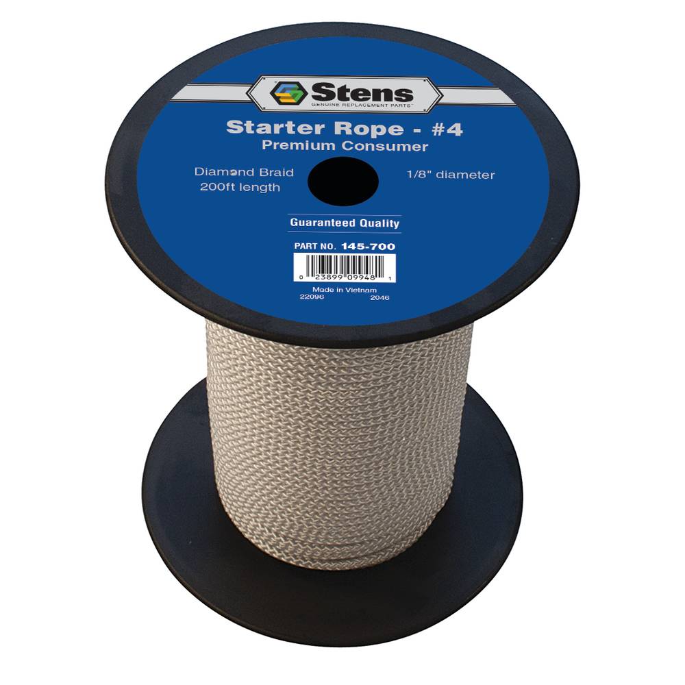 Stens 200'Diamond Braid Starter Rope #4 Diamond (Stens 145-700)