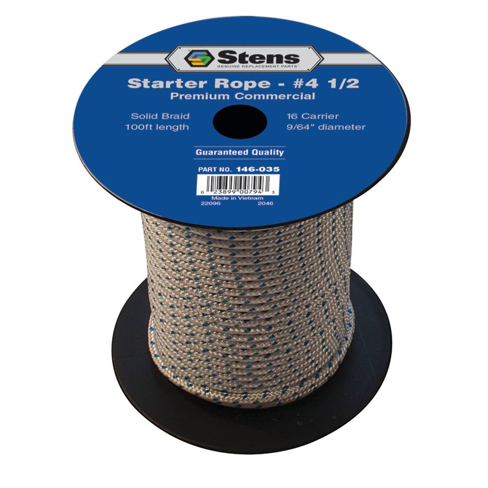 Stens 100' Solid Braid Starter Rope #4 1/2 Solid Braid (Stens 146-035)