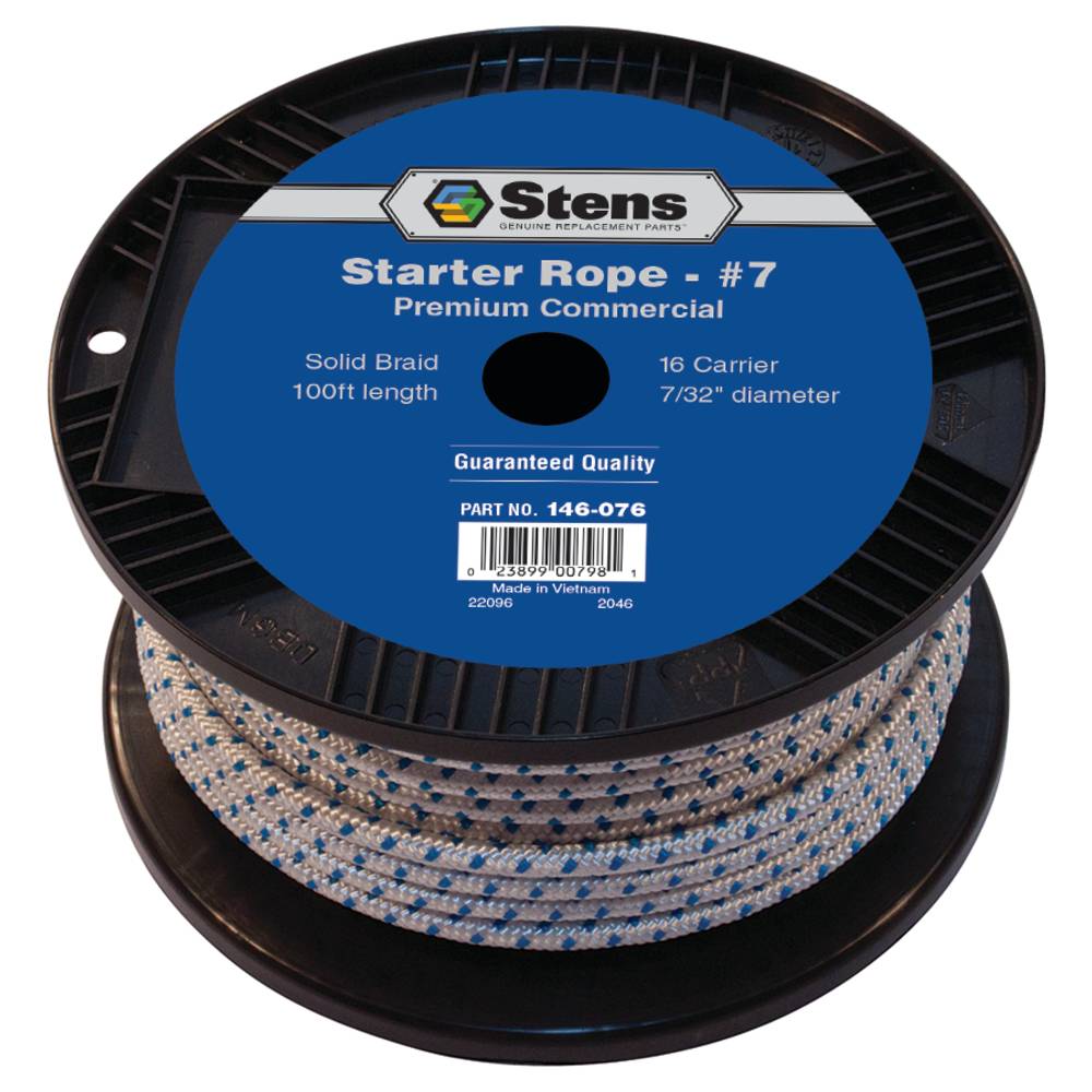 Stens 100' Solid Braid Starter Rope #7 Solid Braid (Stens 146-076)
