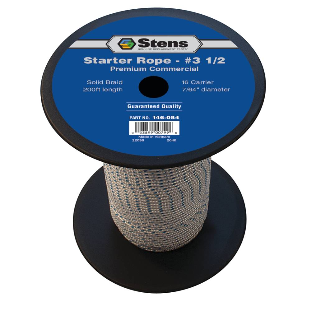 Stens 200' Solid Braid Starter Rope #3 1/2 Solid Braid (Stens 146-084)