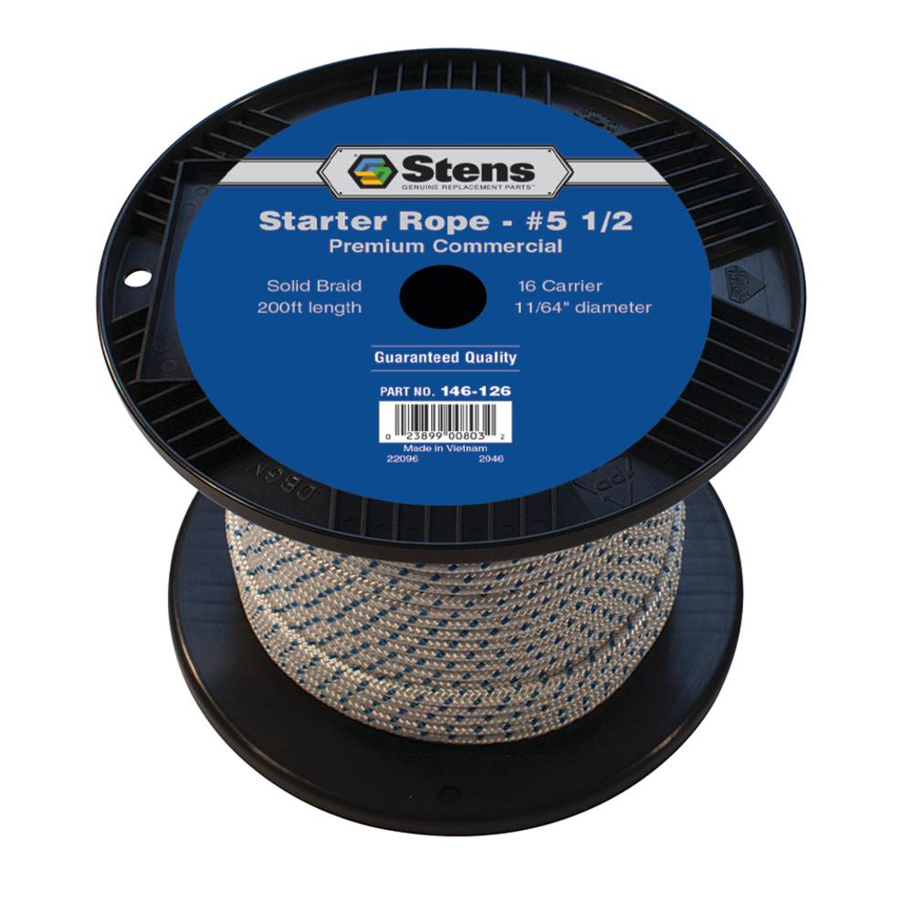Stens 200' Solid Braid Starter Rope #5 1/2 Solid Braid (Stens 146-126)