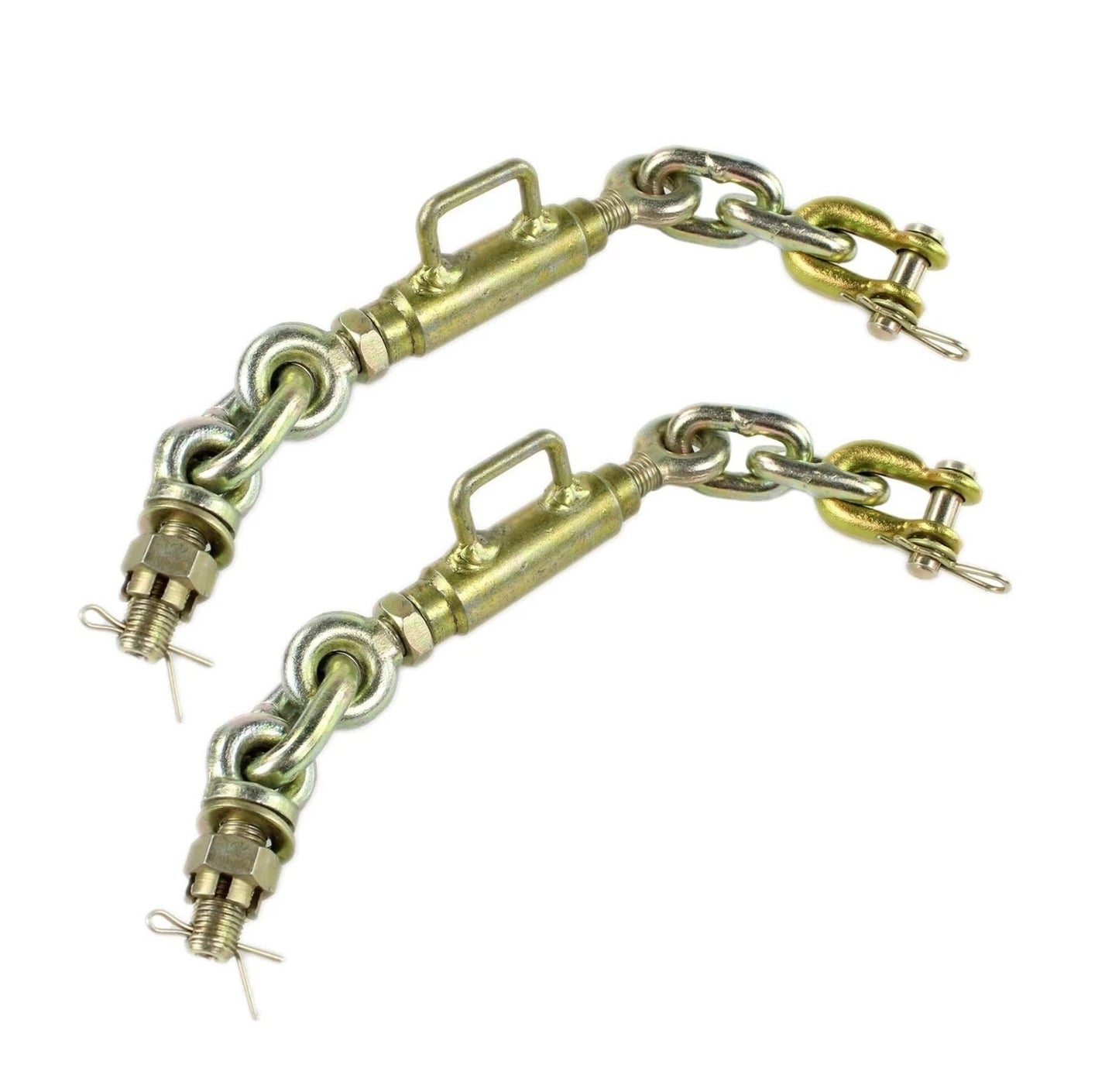 Set of 2 Universal 3 Point Hitch Chain Stabilizer Sway Check Chains 11.75-13.50