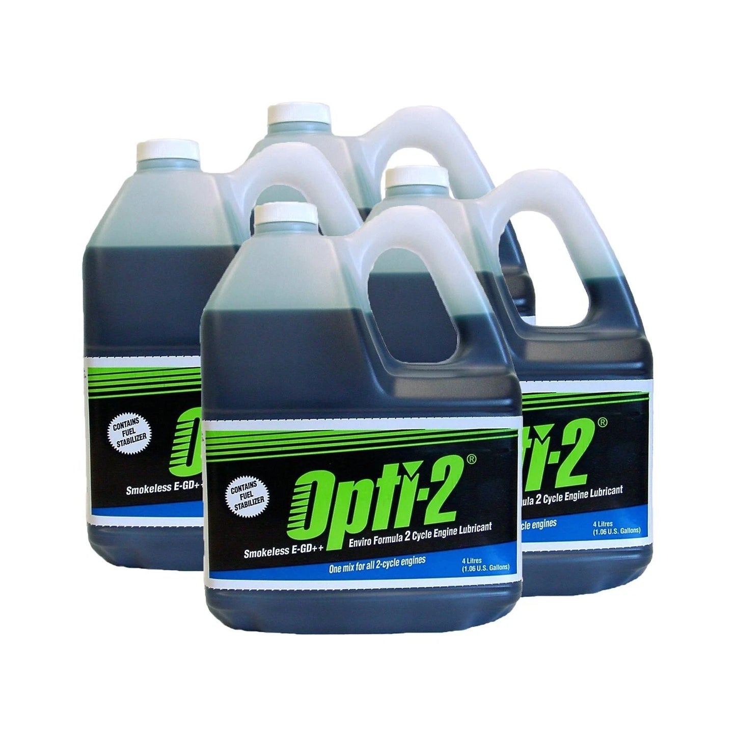 Case of 4 Opti-2 1 Gal Enviro Formula 2-Cycle Engine Lubricant (20044)