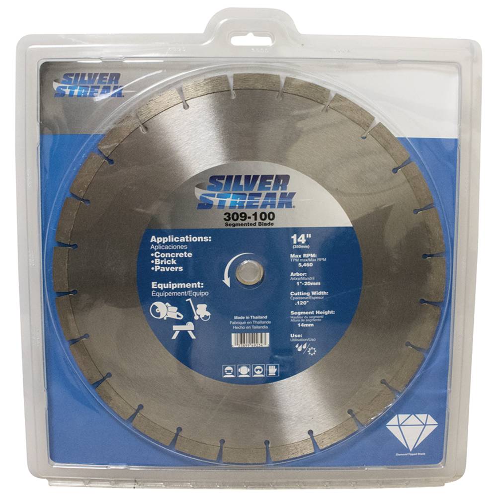 Silver Streak Segmented Blade 14" Segmented Blade 14mm Rim Height (Stens 309-100)