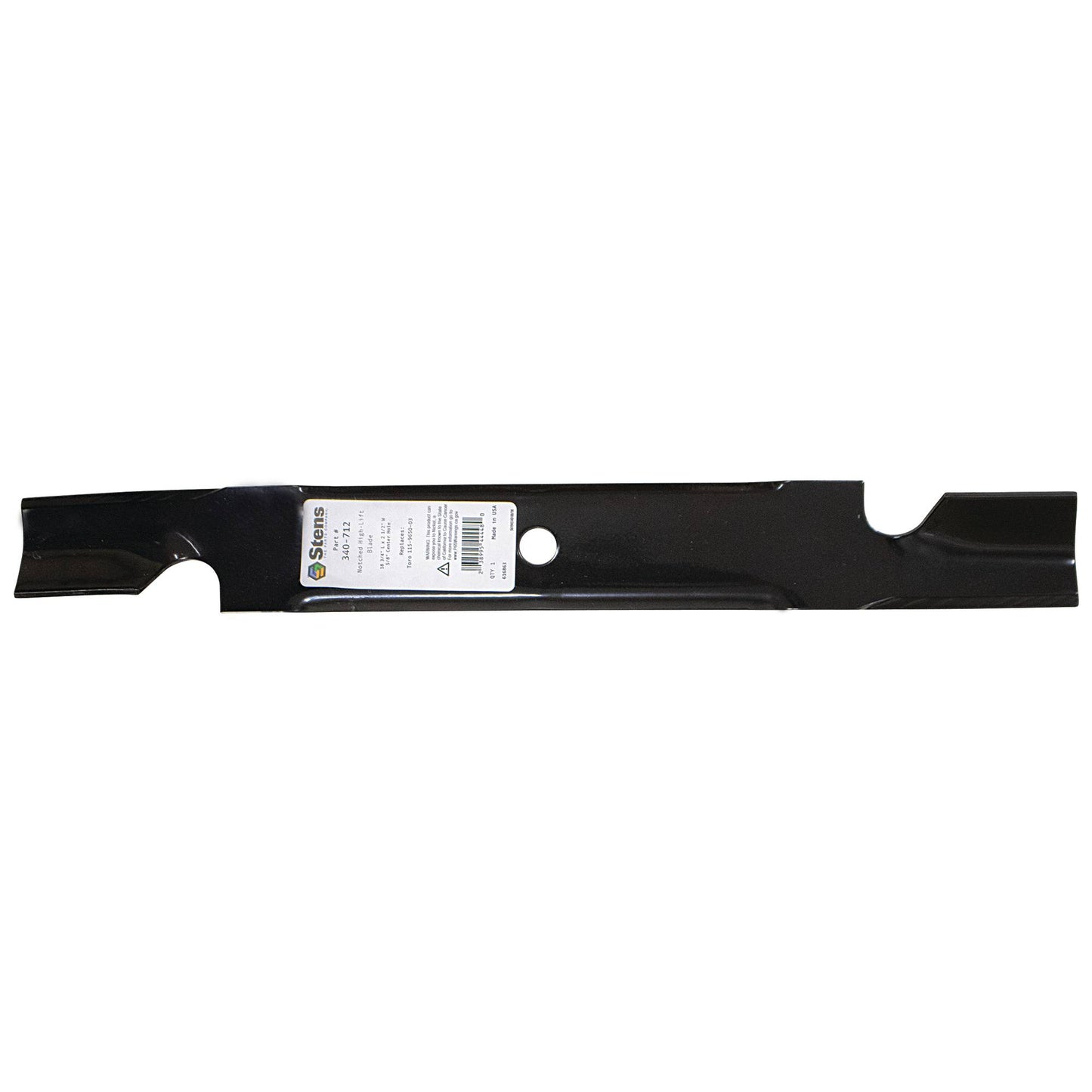 Stens Notched Hi-Lift Blade Toro 115-9650-03 (Stens 340-712)