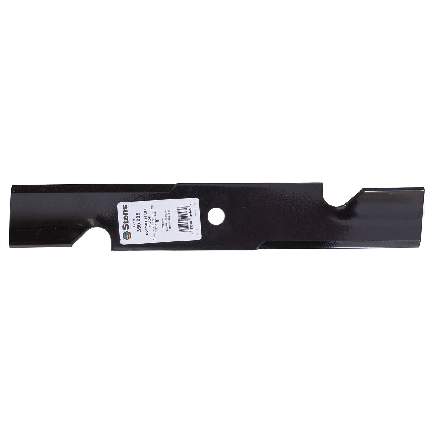 Stens Notched Hi-Lift Blade Exmark 103-2529-S (Stens 355-085)