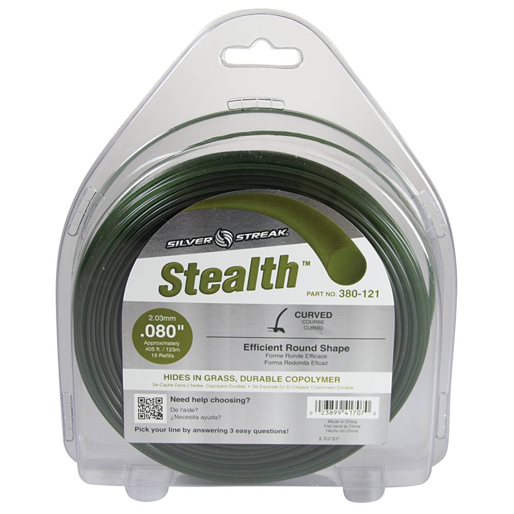 Silver Streak Stealth Trimmer Line .080 1 lb. Donut (Stens 380-121)