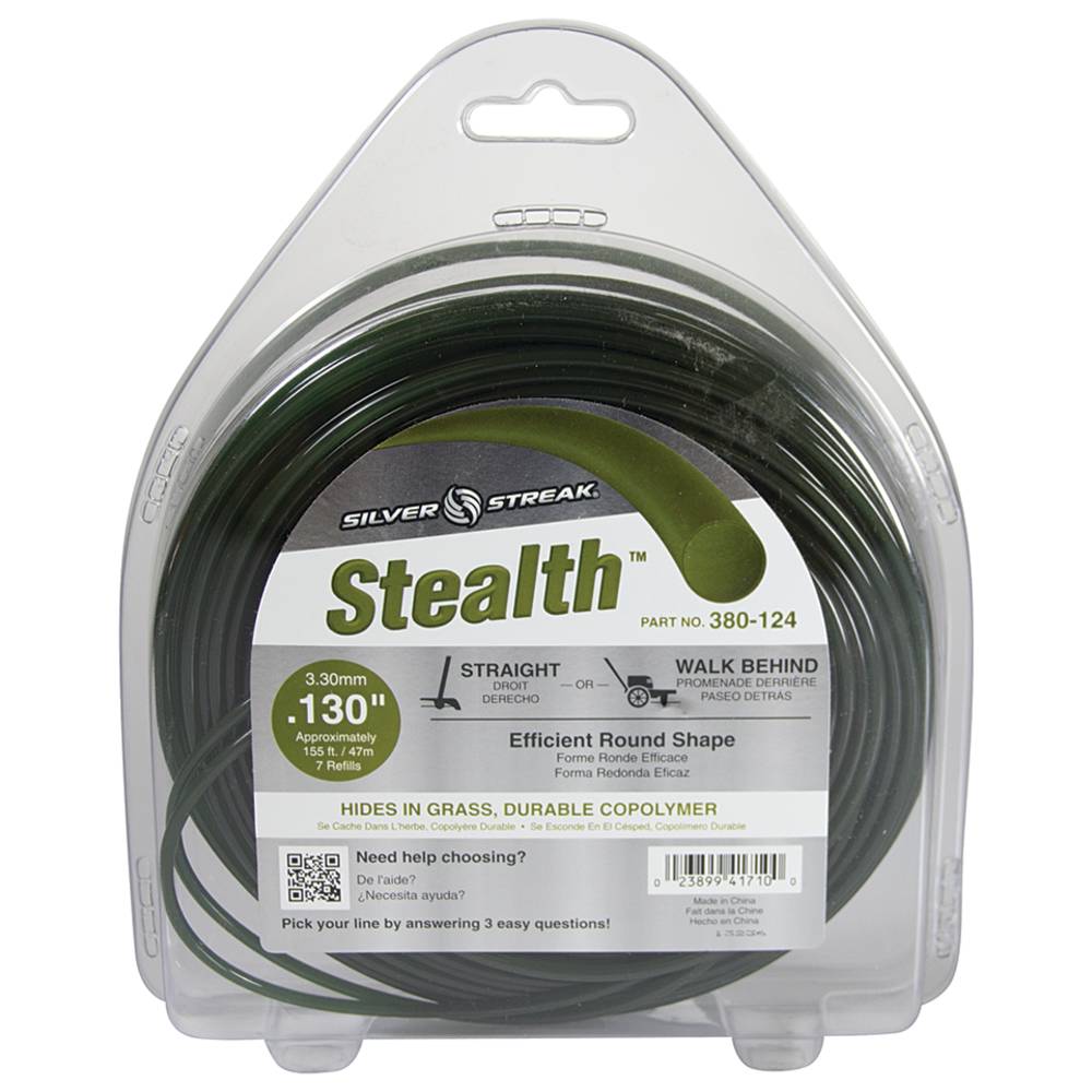 Silver Streak Stealth Trimmer Line .130 1 lb. Donut (Stens 380-124)