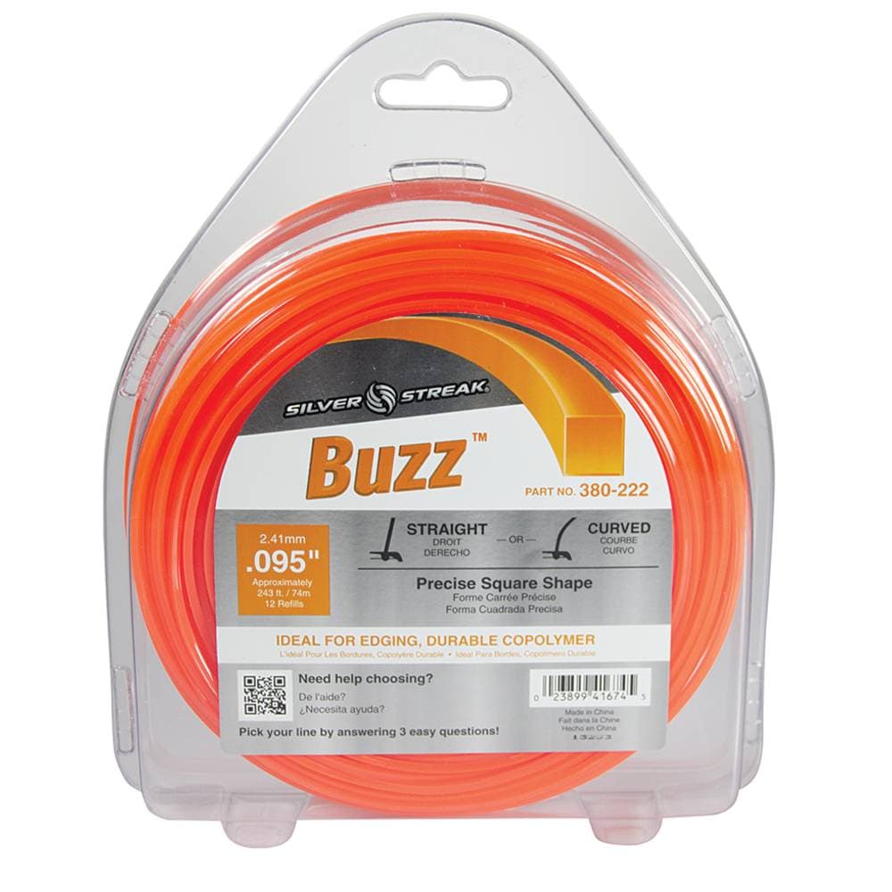 Silver Streak Buzz Trimmer Line .095 1 lb. Donut (Stens 380-222)