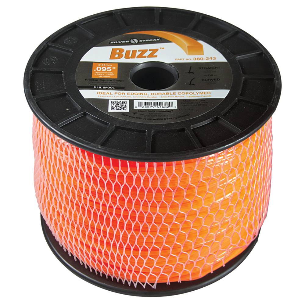 Silver Streak Buzz Trimmer Line .095 5 lb. Spool (Stens 380-243)
