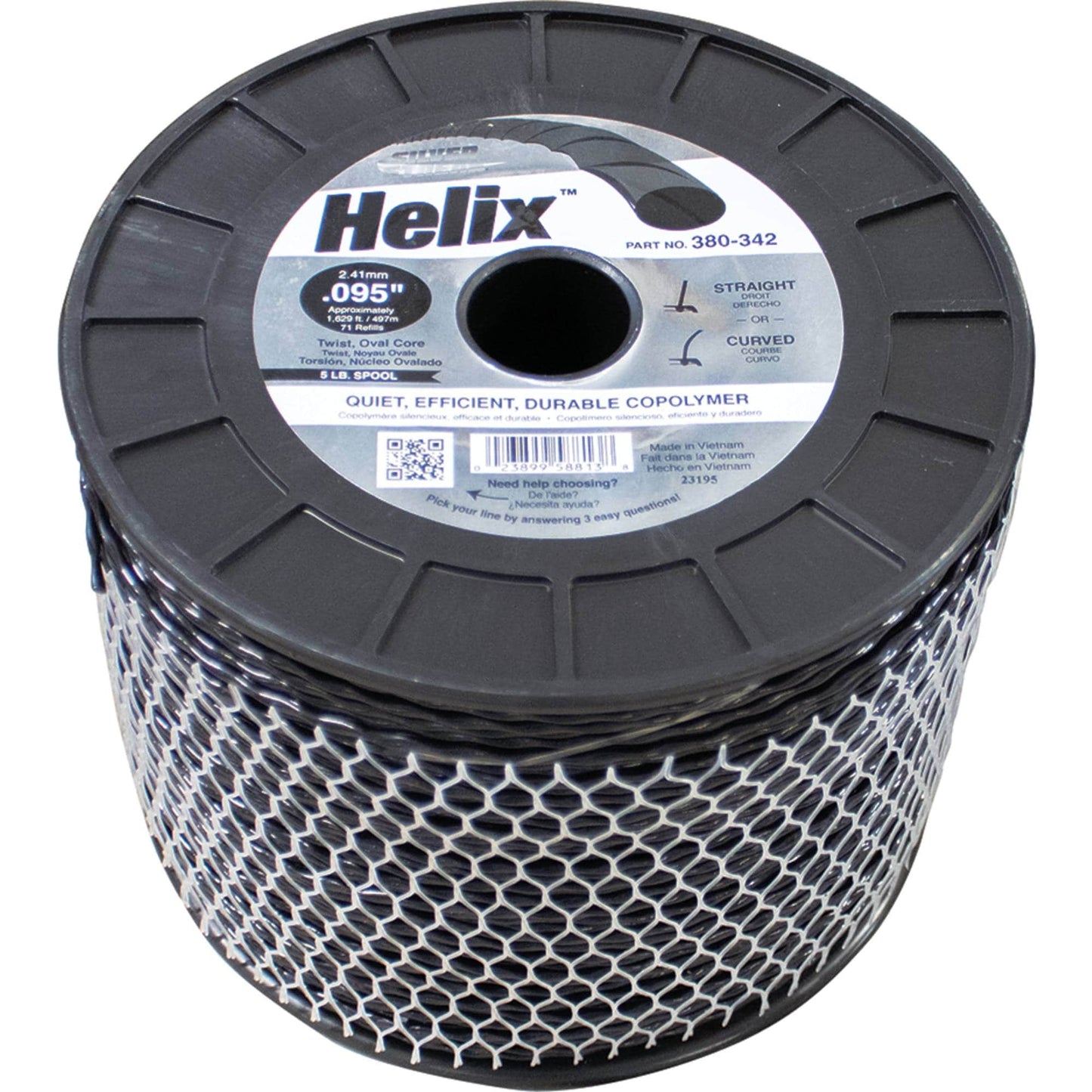 Silver Streak Helix Trimmer Line .095 5 lb. Spool (Stens 380-342)