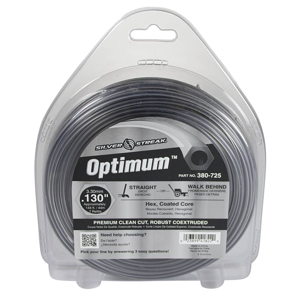 Silver Streak Optimum Trimmer Line .130 1 lb. Donut (Stens 380-725)