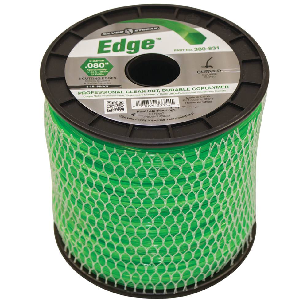Silver Streak Edge Trimmer Line .080 3 lb. Spool (Stens 380-831)