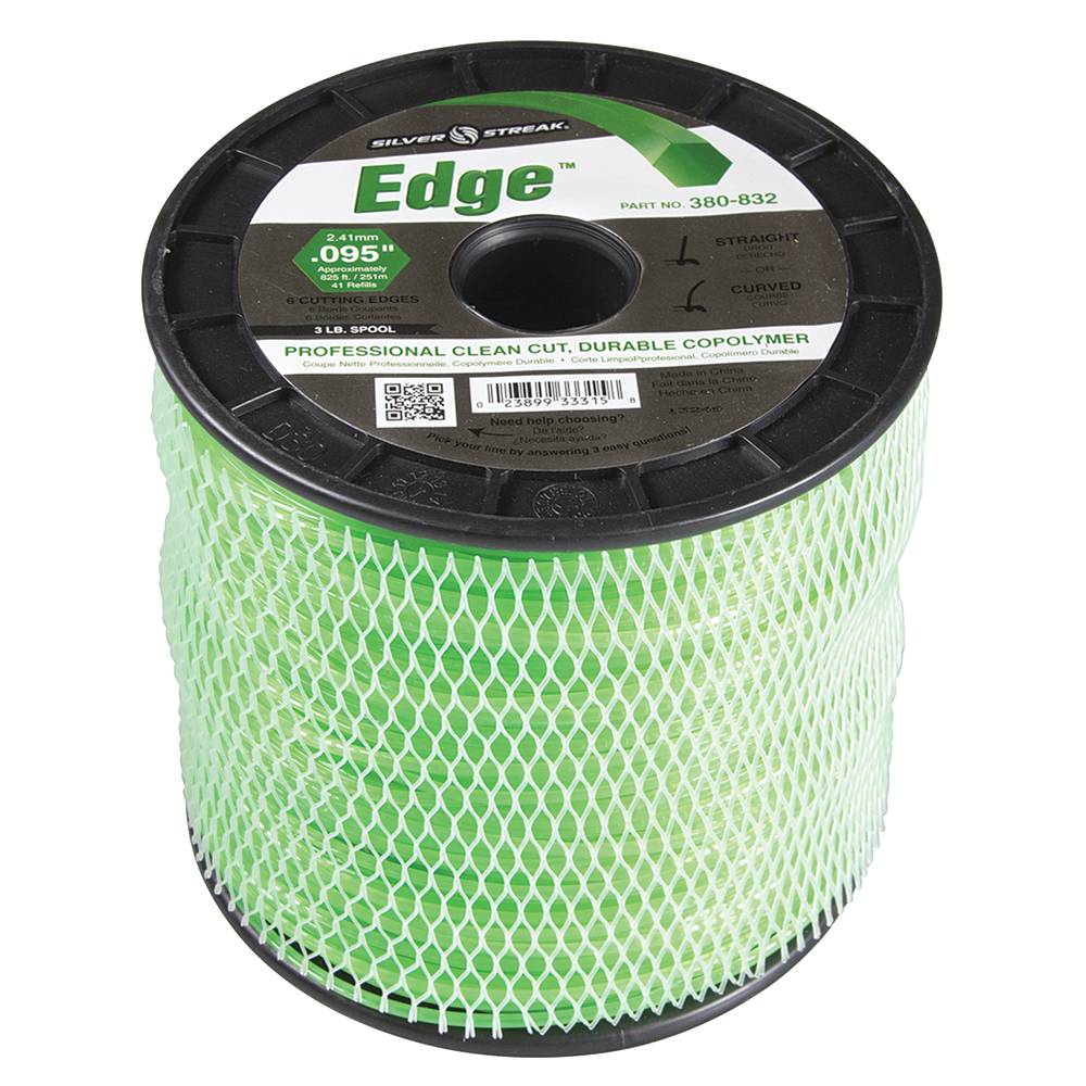 Silver Streak Edge Trimmer Line .095 3 lb. Spool (Stens 380-832)