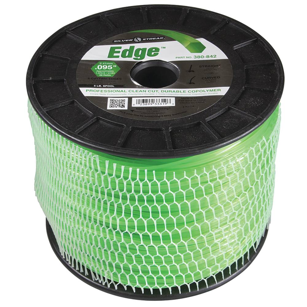 Silver Streak Edge Trimmer Line .095 5 lb. Spool (Stens 380-842)