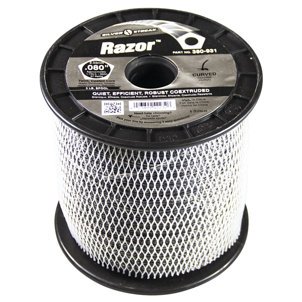 Silver Streak Razor Trimmer Line .080 3 lb. Spool (Stens 380-931)