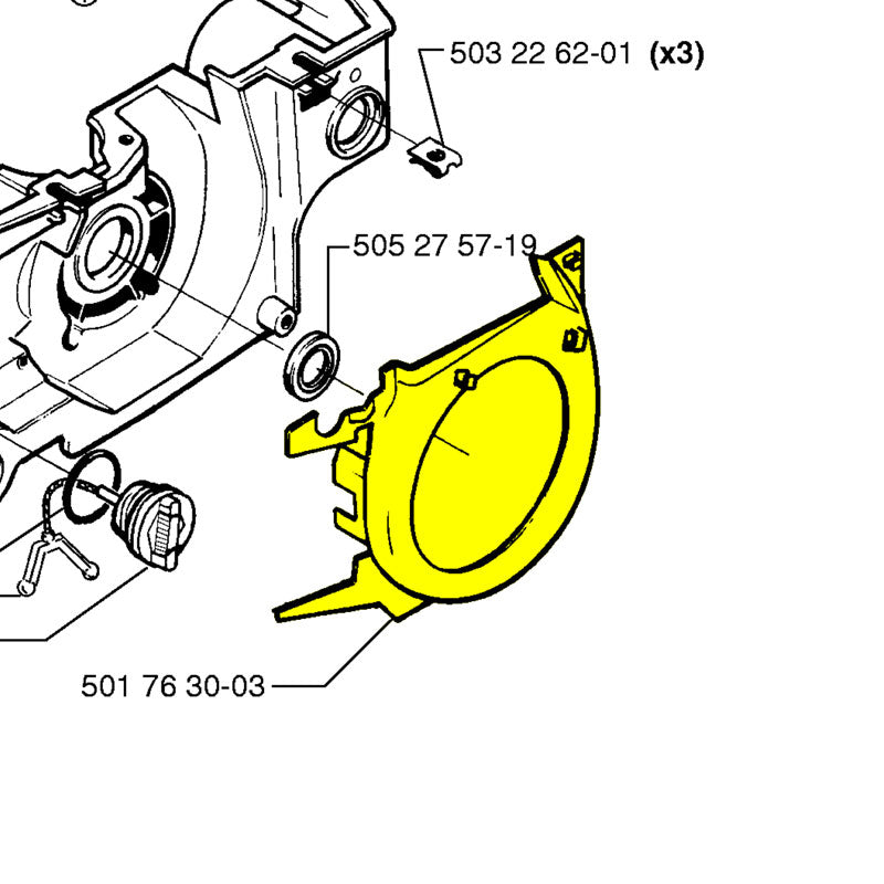 Husqvarna Chainsaw Air Conductor for 55, 50 (501763003)