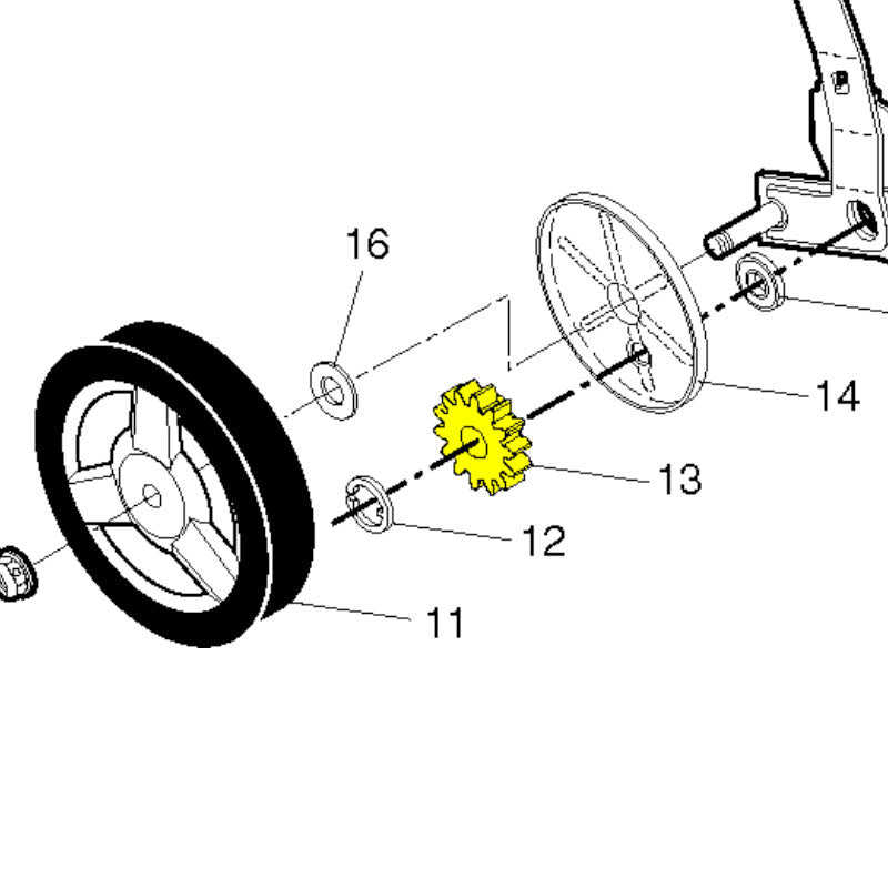 Husqvarna Walk Behind Mower 14 Tooth Pinion for 5521 (532403849)
