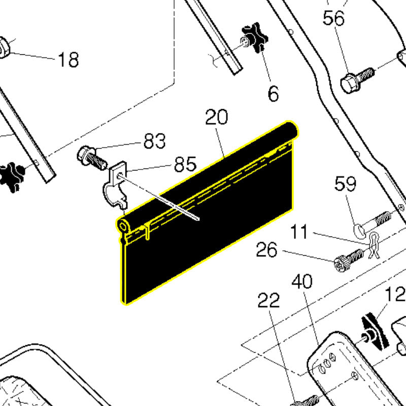 Husqvarna Walk Behind Mower Rear Skirt for 917370700, HU800AWD (532444501)