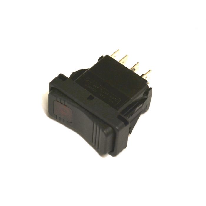L.B. White Premier Black Rocker Selector Switch With LED, 571411