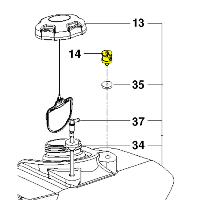 Husqvarna Walk Behind Mower Fuel Check Valve for RZ4623, RZ542, WGP3616 (576618101)