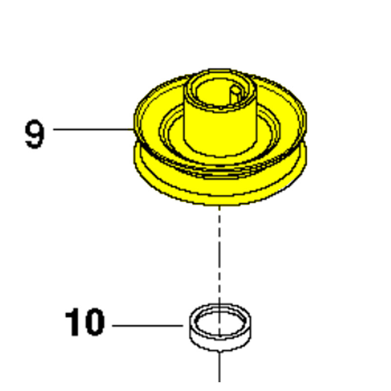 Husqvarna Zero Turn Mower Engine Pulley for 460ZX, 966681901, 968999516, 968999507 (587537401)