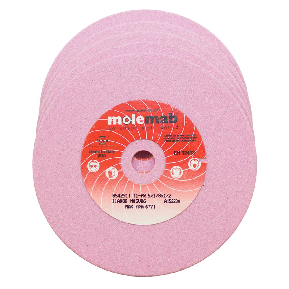Molemab Grinding Wheel 5" x 1/8" x 1/2" box of 5 (Stens 700-900)