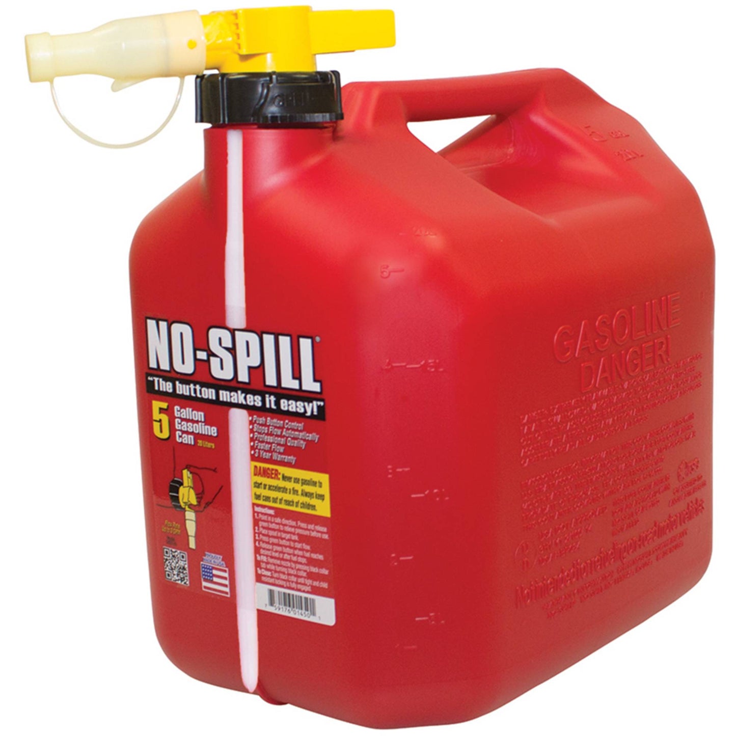 No-Spill 5 Gallon Fuel Can No-Spill 1460 (Stens 765-104)