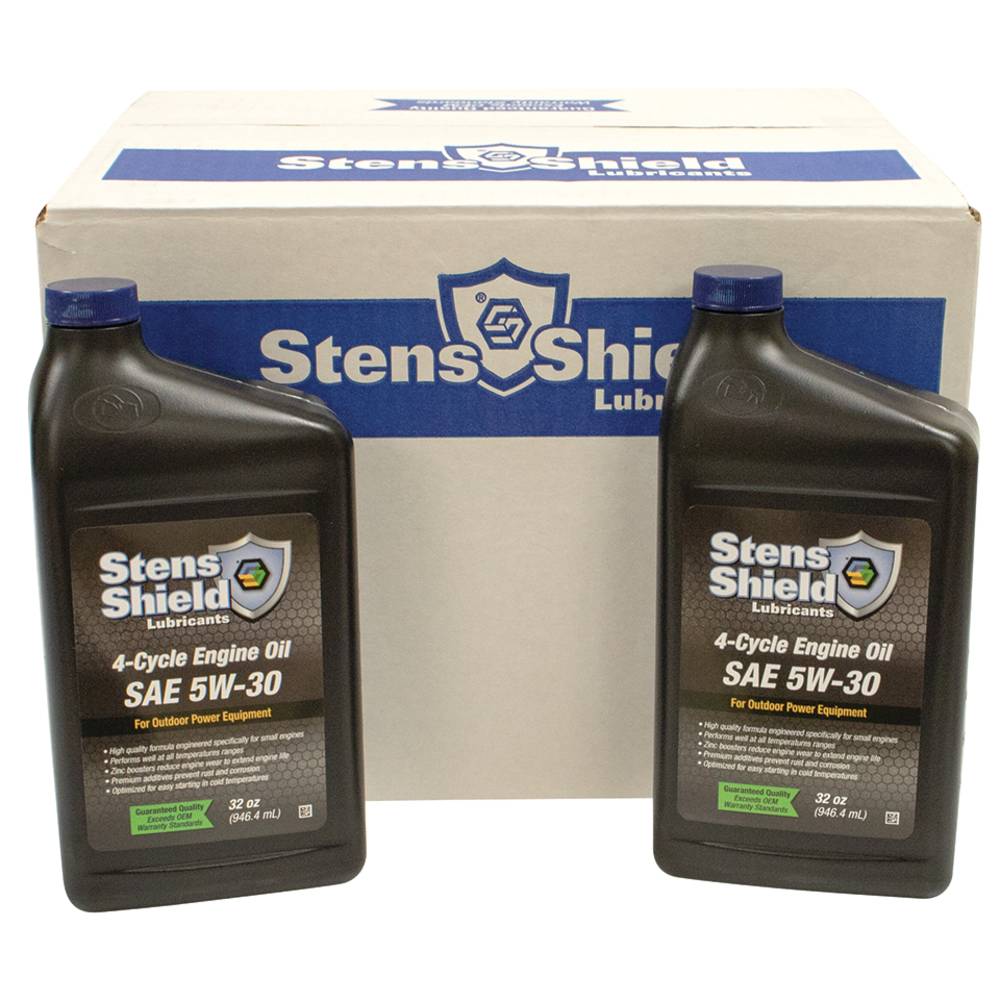 12 Stens Shield 4-Cycle Engine Oil SAE 5W-30, 32 Ounce Bottles (Stens 770-530)