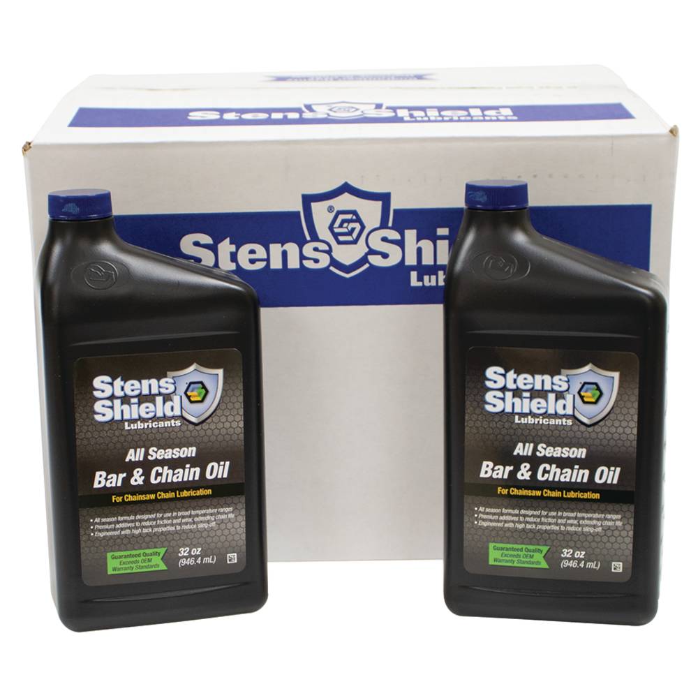 12 Stens Shield Bar and Chain Oil All Season Formula, 32 Ounce Bottles (Stens 770-704)