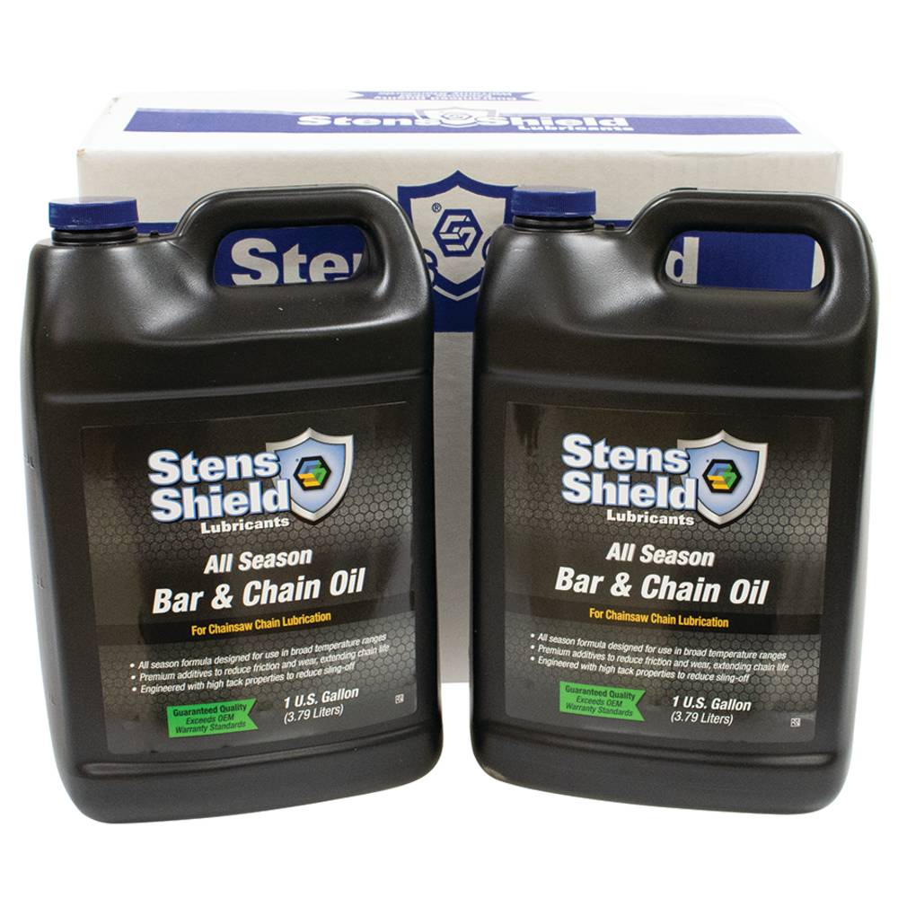 Stens Shield Bar and Chain Oil All season formula, Four 1 Gallon Bottles (Stens 770-706)