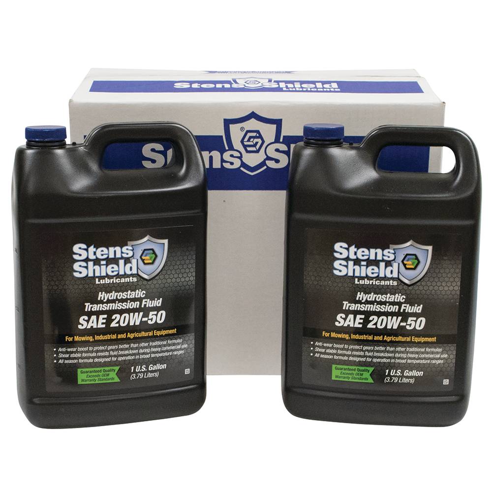Stens Shield Hydrostatic Transmission Fluid SAE 20W-50, Four 1 Gallon Bottles (Stens 770-738)