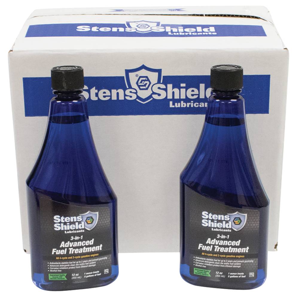 12 Stens Shield 3-in-1 Advanced Fuel Treatment 12 Ounce Bottles (Stens 770-742)