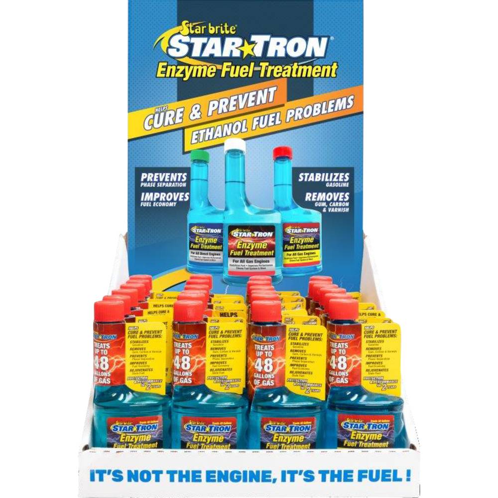 Star Tron Counter Display Gas 8 Ounce Gas additive Bottles (Stens 770-827)