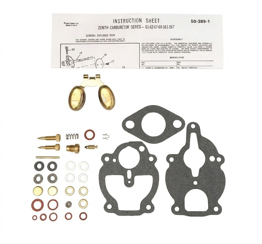 Gravely Model L - Carburetor Kit for Aluminum and Cast Iron with Carburetor Float (13796, 13797, 13798, 13720, C85-103)